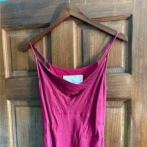 Anthropologie pink silk dress
